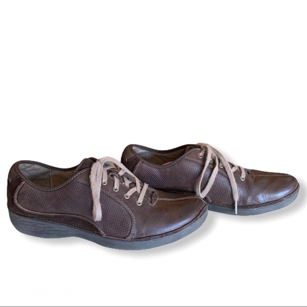 𝅺clarks Women's Brown Wave Drift Fashion Sneakers Size 9 Narrow - Picture 4 of 13